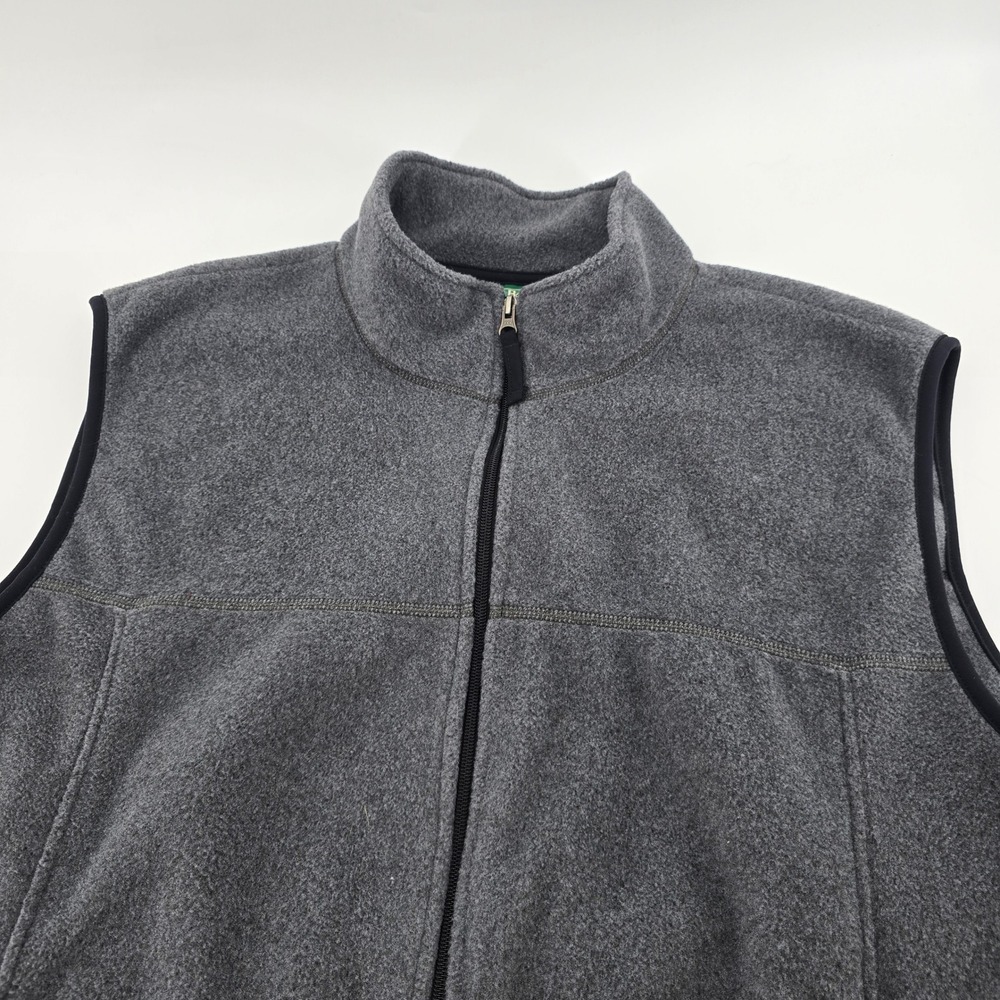 L.L. Bean Fleece Vest Mens Full Zip Tall Fit Gray‎ XXL-Tall